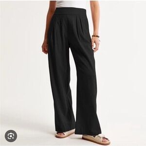 A&F Linen Ultra Wide-Leg Pants